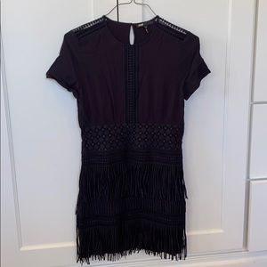 Maje Paris Fringe Mini Dress